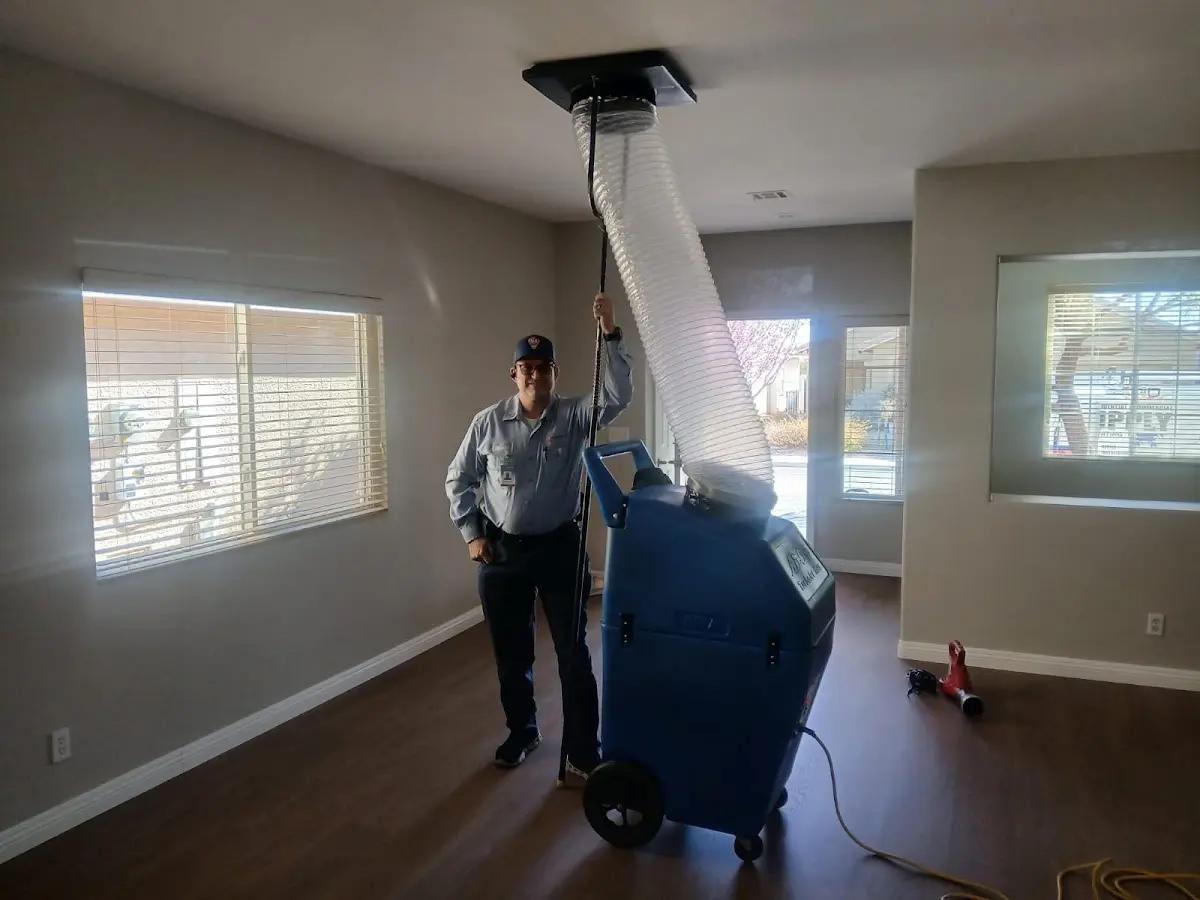 Professional Dryer Vent Cleaning work inside a La Puente home